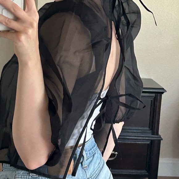 H&M puff sleeve organza - Picture 2 of 6